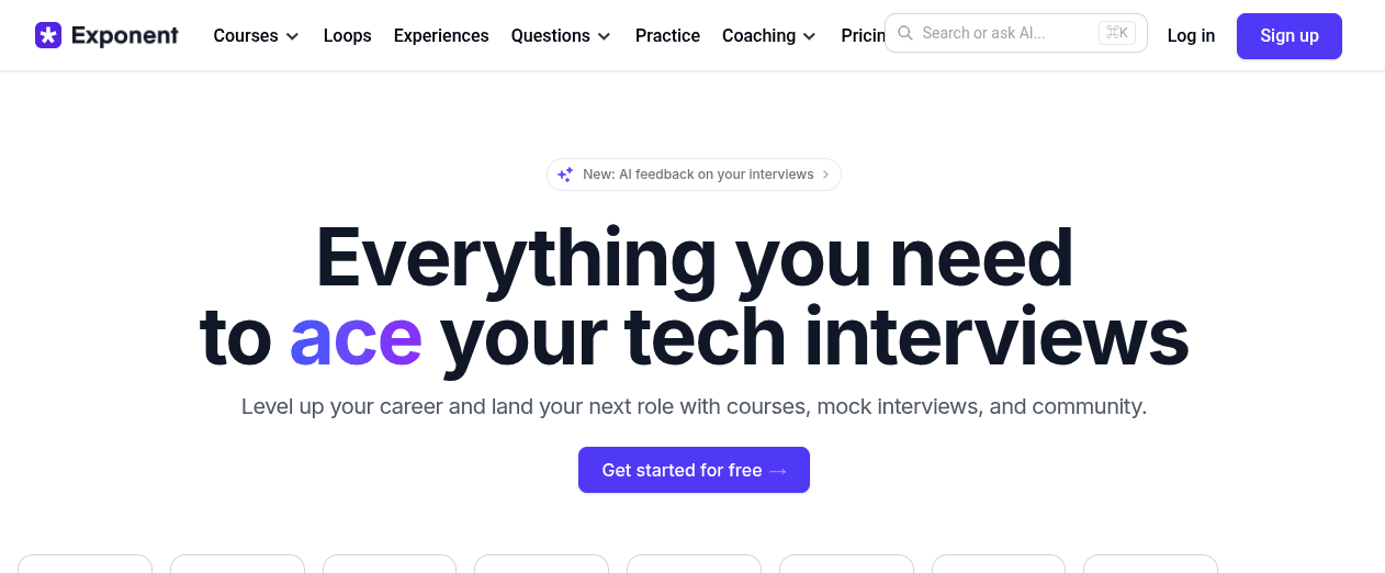 Exponent homepage