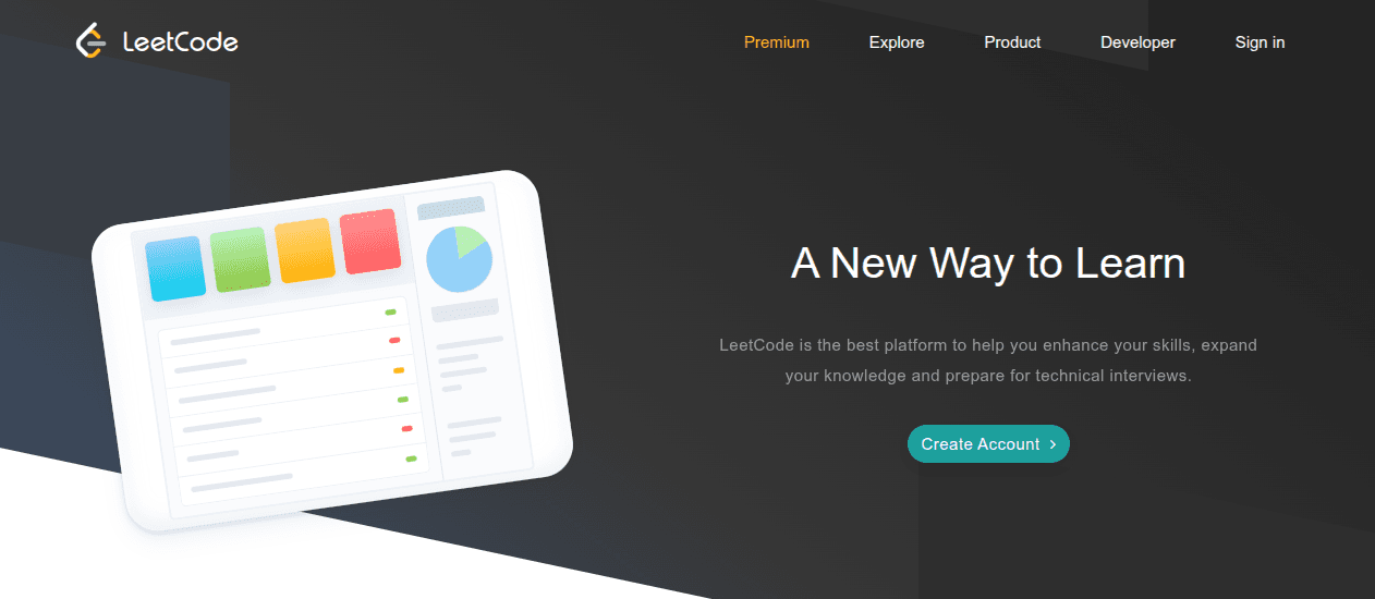 LeetCode homepage